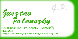 gusztav polanszky business card